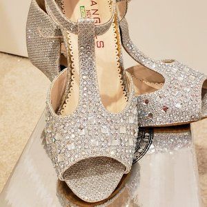 Open Toe, Kitten Heel, Dress Shoes/Pageant